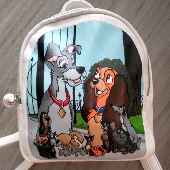 Mossimo Supply Co. Handbags - HAND PAINTED Cartoon Dog Backpack!!!